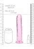 Żelowy realistyczny penis dildo z przyssawką bez jąder różowy 20cm